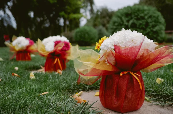 Decoração de casamento das flores — Fotografia de Stock