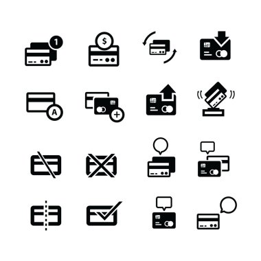 kredi kartı ile kabarcık ve ok simgeleri