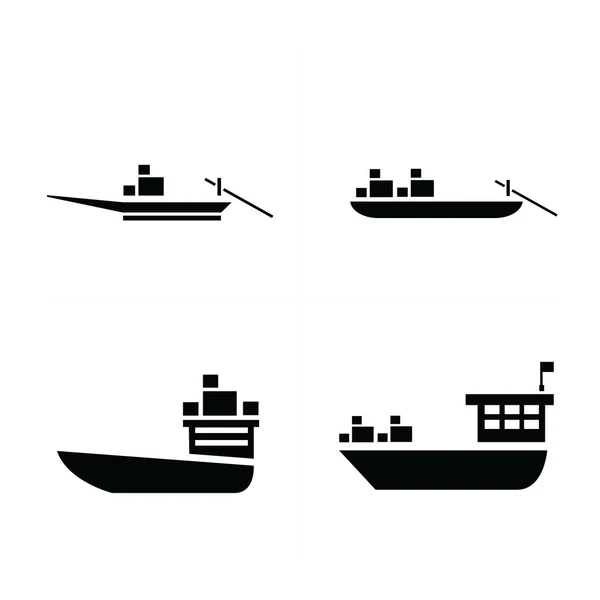 Transport van boot en kleine boot pictogram — Stockvector