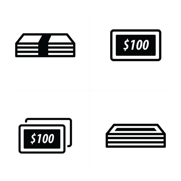 Geld icons set — Stockvector