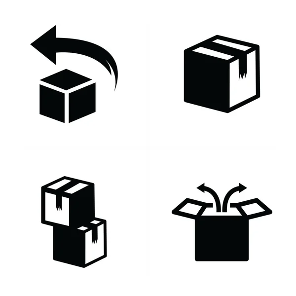 Box icons set — Stock Vector