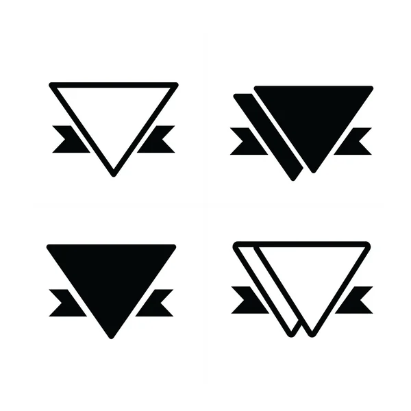 Etiqueta triángulo diseño conjunto — Vector de stock