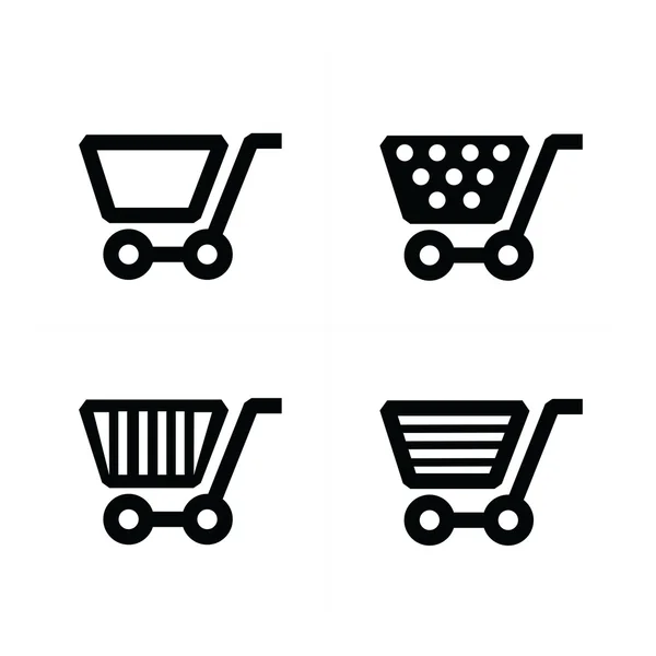 4 styles Shopping cart icons. Vector — Stock Vector