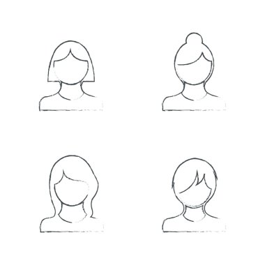 Kadın Icons Set, vektör tasarım çizmek 