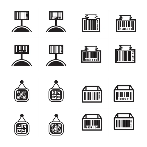 Preisschild Set und Barcode Design Set — Stockvektor