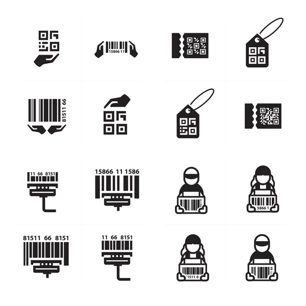 Pictogram Hand en Barcode Design — Stockvector