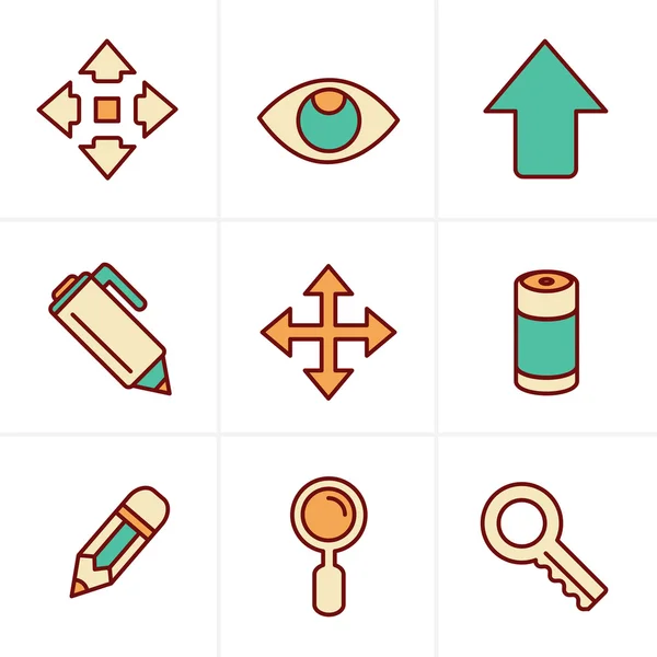 Conjunto de iconos de estilo conjunto, diseño de vectores — Vector de stock
