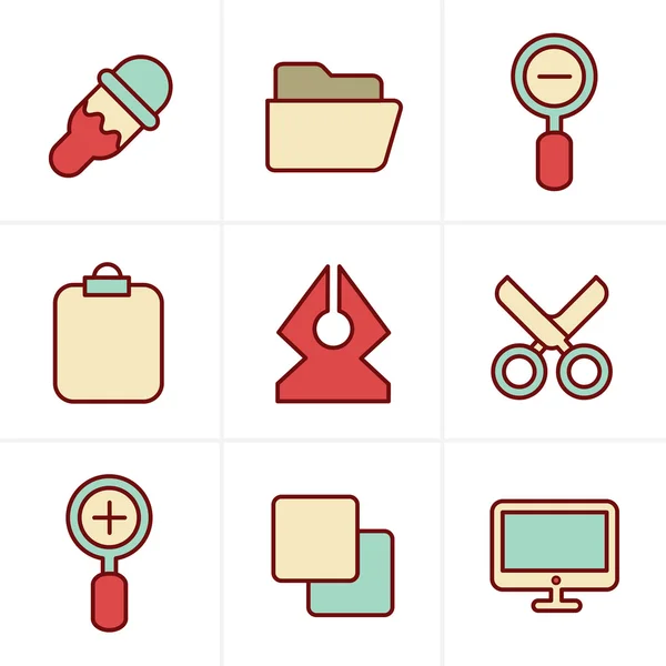 Iconos Estilo Iconos de diseño gráfico — Archivo Imágenes Vectoriales