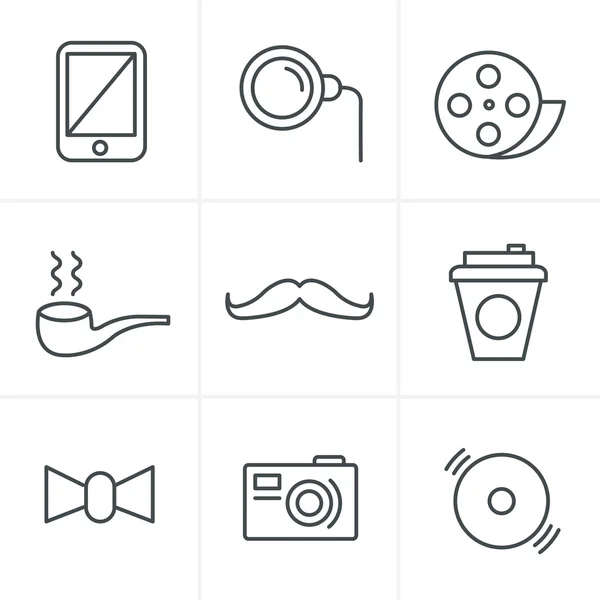 Hipster Retro Vintage Icon Set — Stock Vector © OliaFedorovsky #40172345