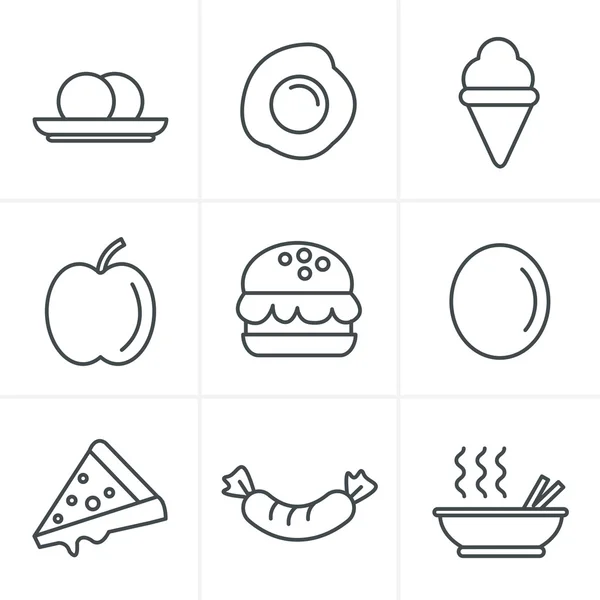 Иконки питания Line Icons Style — стоковый вектор