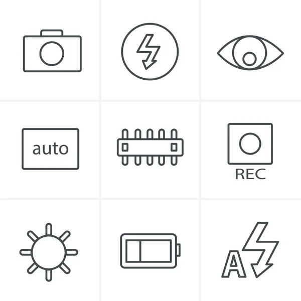 Satır simgeler stili fotoğraf simgeler
