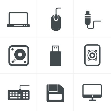 Bilgisayar Icons Set, vektör tasarımı