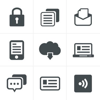 Web sitesi Icons Set, vektör tasarımı