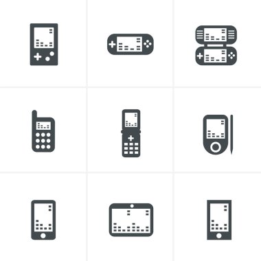 Oyun simgeleri telefon, vektör.