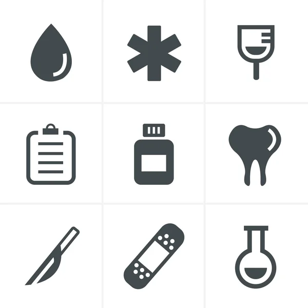 Medizinische Symbole Vektor-Set von Gesundheit und Medizin — Stockvektor