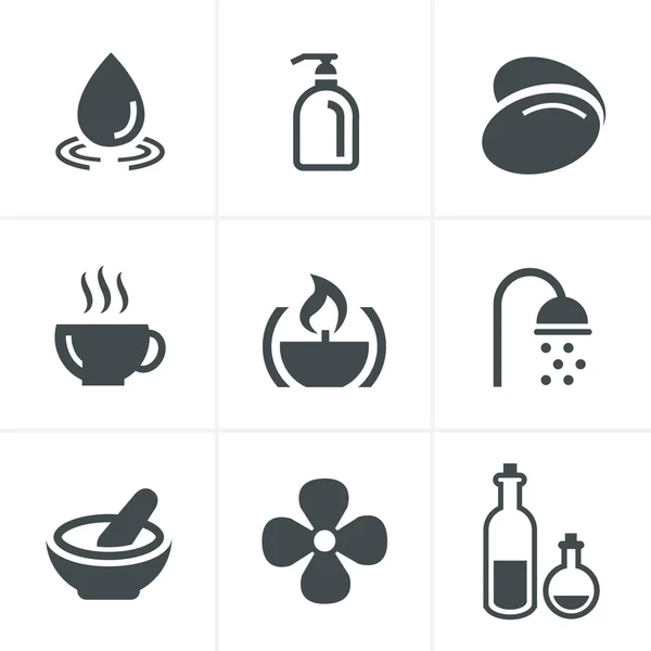 SPA Icons Set, Vektordesign — Stockvektor