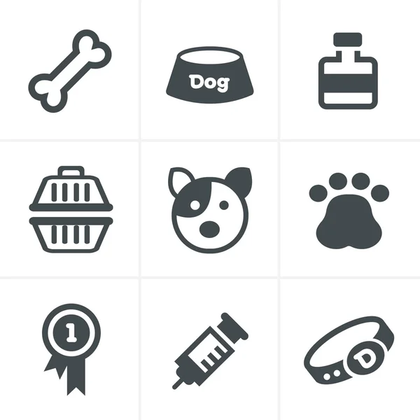 Köpek simgeler ayarla, tasarım vektör