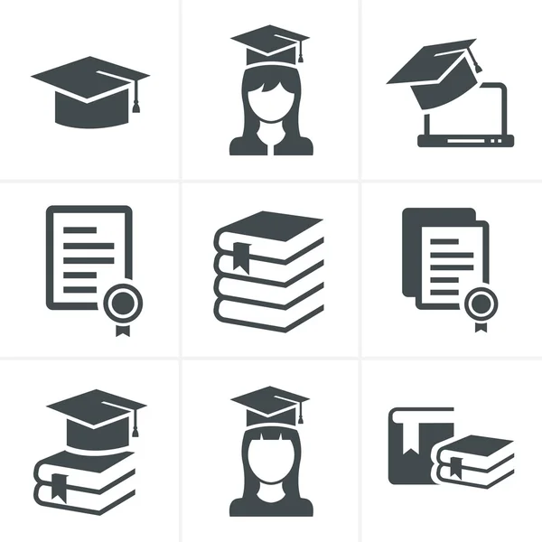 Education icons set. — Stock Vector