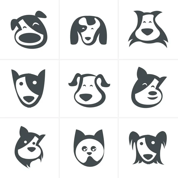 Perro divertido icono vector — Archivo Imágenes Vectoriales