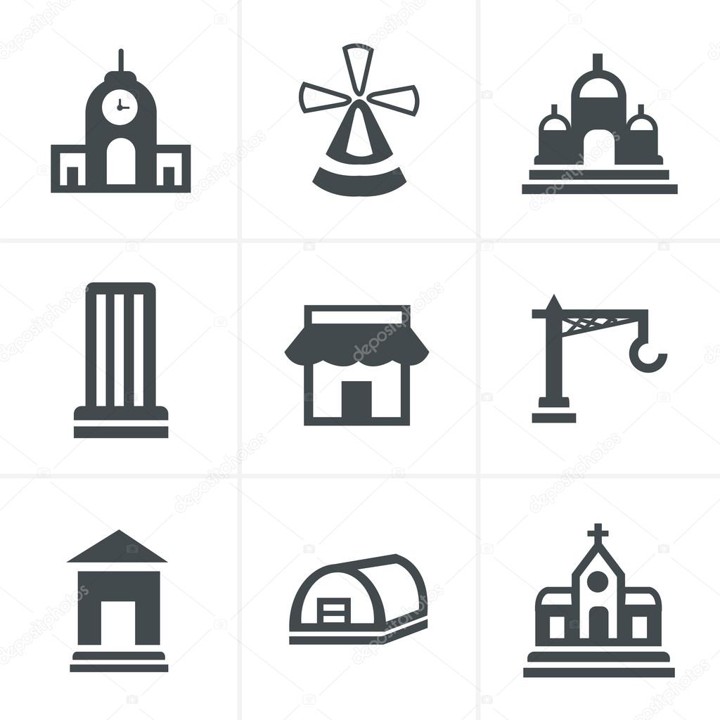 Set of house icons