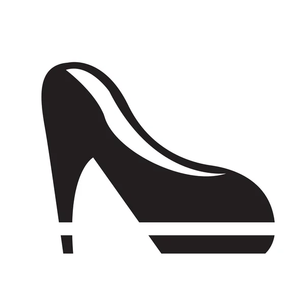 Moda vettore nero scarpe da donna su sfondo bianco — Vettoriale Stock