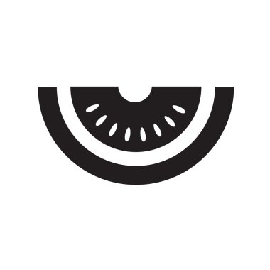 karpuz slice simgesinin, destek vektörel çizimler tasarım eps10. 