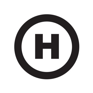 Helikopter iniş vektör simgesi. , vektörel çizimler tasarım eps10 destek. 