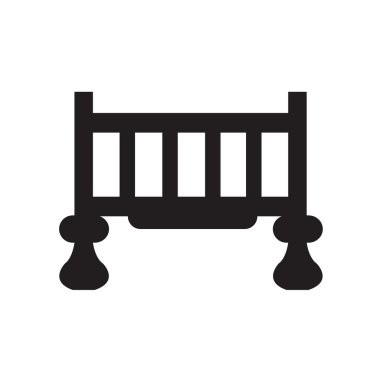 İzole simgesi beşik, vektörel çizimler tasarım eps10 destek.