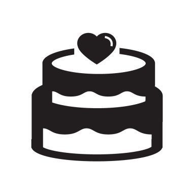 Pasta web simgesi seviyorum, vektörel çizimler tasarım eps10 destek.