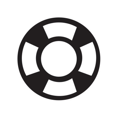 Lifebuoy simgesi, destek vektörel çizimler tasarım eps10.