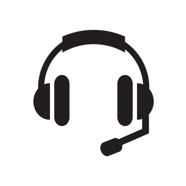 kulaklık simgesi, destek vektörel çizimler tasarım eps10.