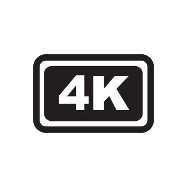 Ultra Hd 4k beyaz arka plan üzerinde izole 3d simgesi