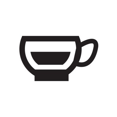 Beyaz arka plan ile kahve simgeleri