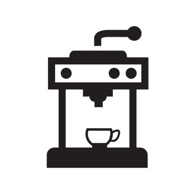 Beyaz arka plan ile kahve simgeleri