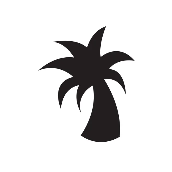Vector negro icono de la palma sobre fondo blanco — Archivo Imágenes Vectoriales