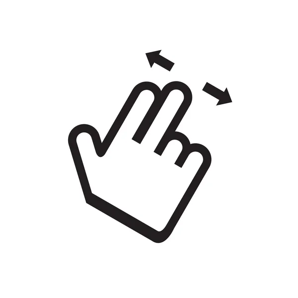 Ícone design de vetor de mão cursor —  Vetores de Stock