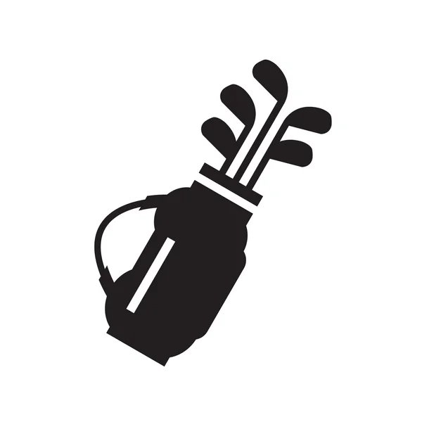 Golf-zsák klubok szimbólum ikonnal — Stock Vector
