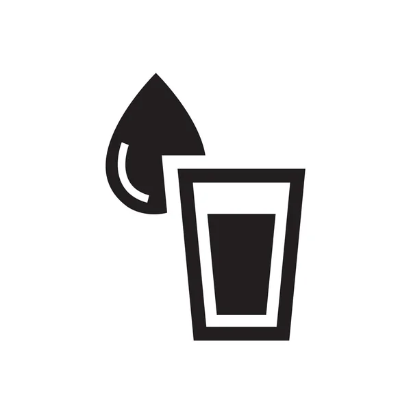 Wektor szklankę wody ikona, wsparcie wektory projekt eps10. — Wektor stockowy
