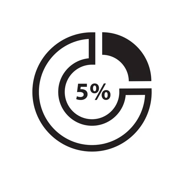 Semplice insieme di diagrammi e grafici relativi icona vettoriale — Vettoriale Stock