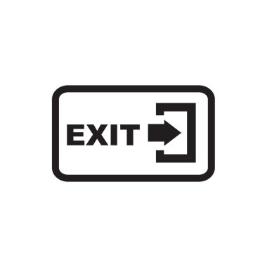 Ok Logout çıkış simgesini, destek vektörel çizimler tasarım eps10.