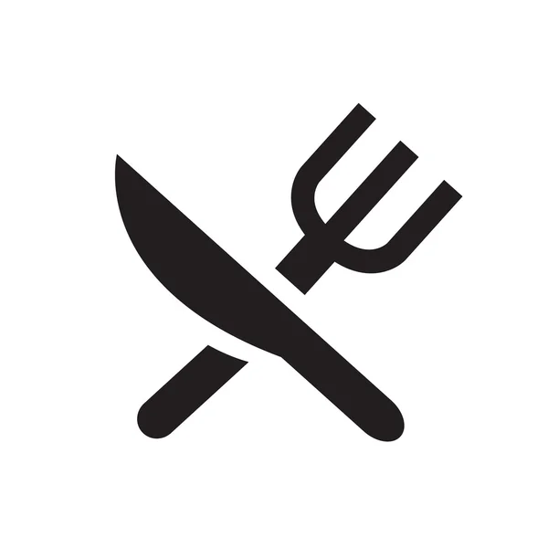 Схрещена вилка над ножем, підтримка Векторний дизайн eps10 . — стоковий вектор