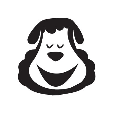 Vektör. İzole karikatür koyun kafa.