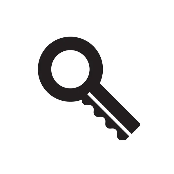 Símbolo chave isolado no fundo branco — Vetor de Stock