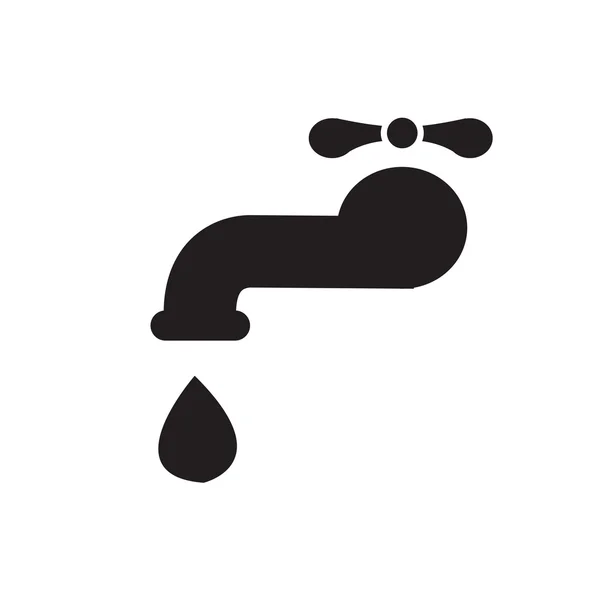 Simbolo del rubinetto vettoriale icona design eps 10 — Vettoriale Stock