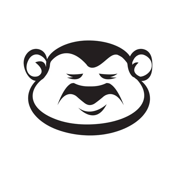 Vettore icona testa scimmia — Vettoriale Stock
