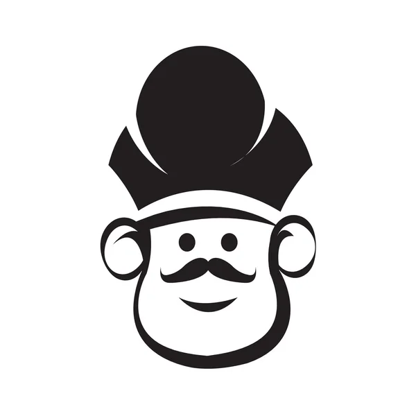 Icono de cabeza de chef, soporte Diseño de vectores eps10 . — Vector de stock
