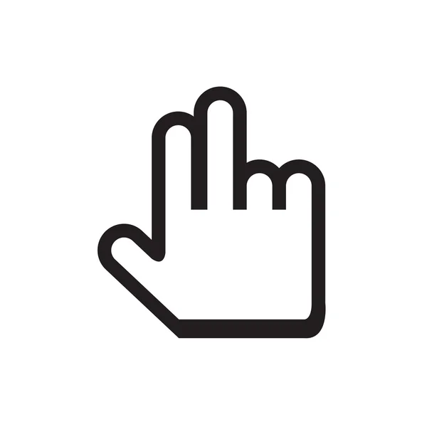 Hand gesture black icon vector — Stock Vector