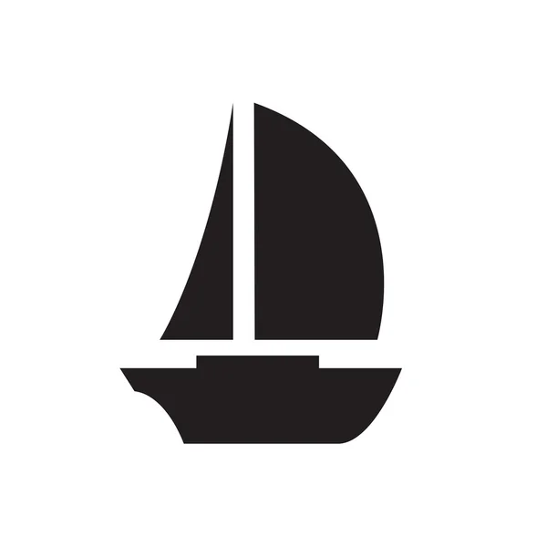 Segel båt ikonen — Stock vektor