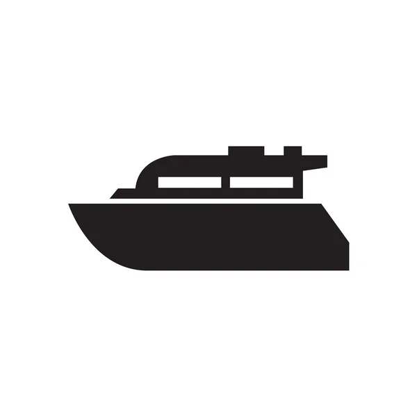 Icono de barco y barco — Vector de stock
