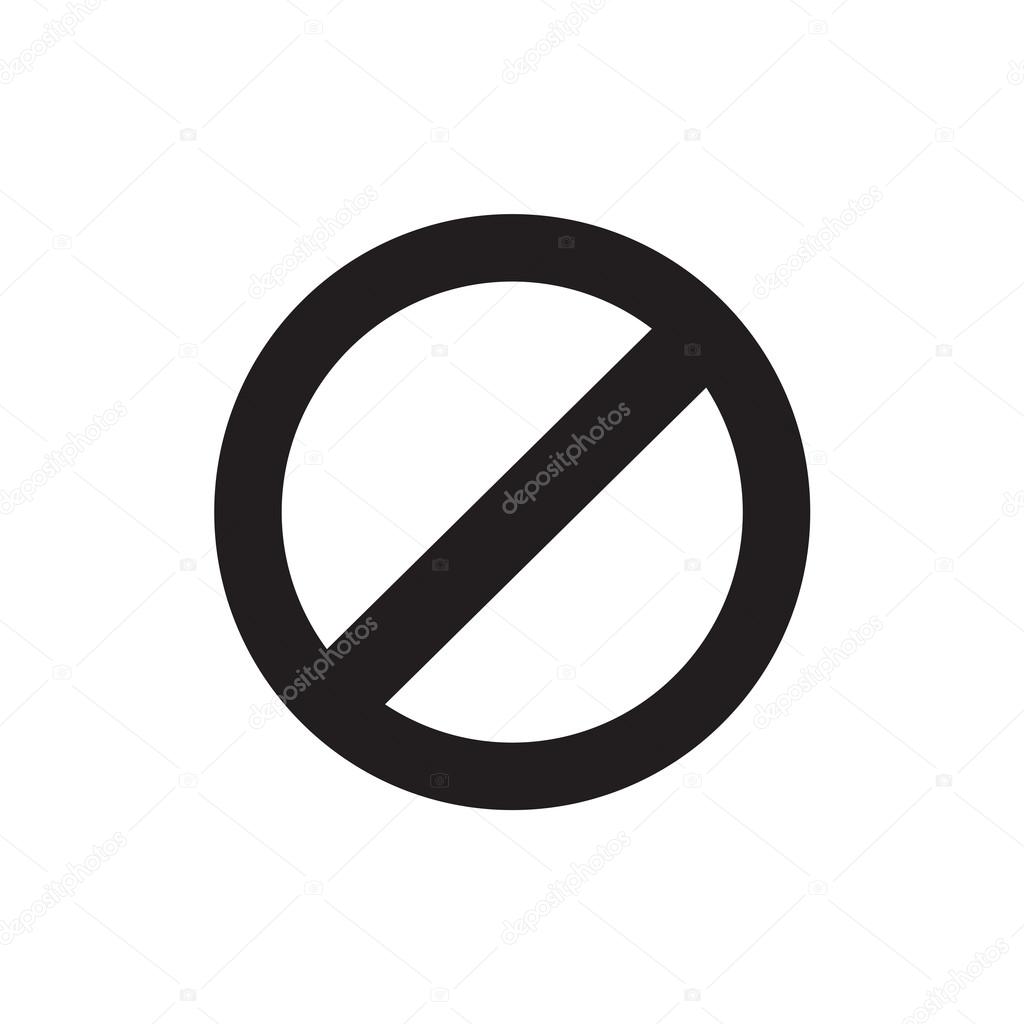 prohibition sign, web icon. vector design